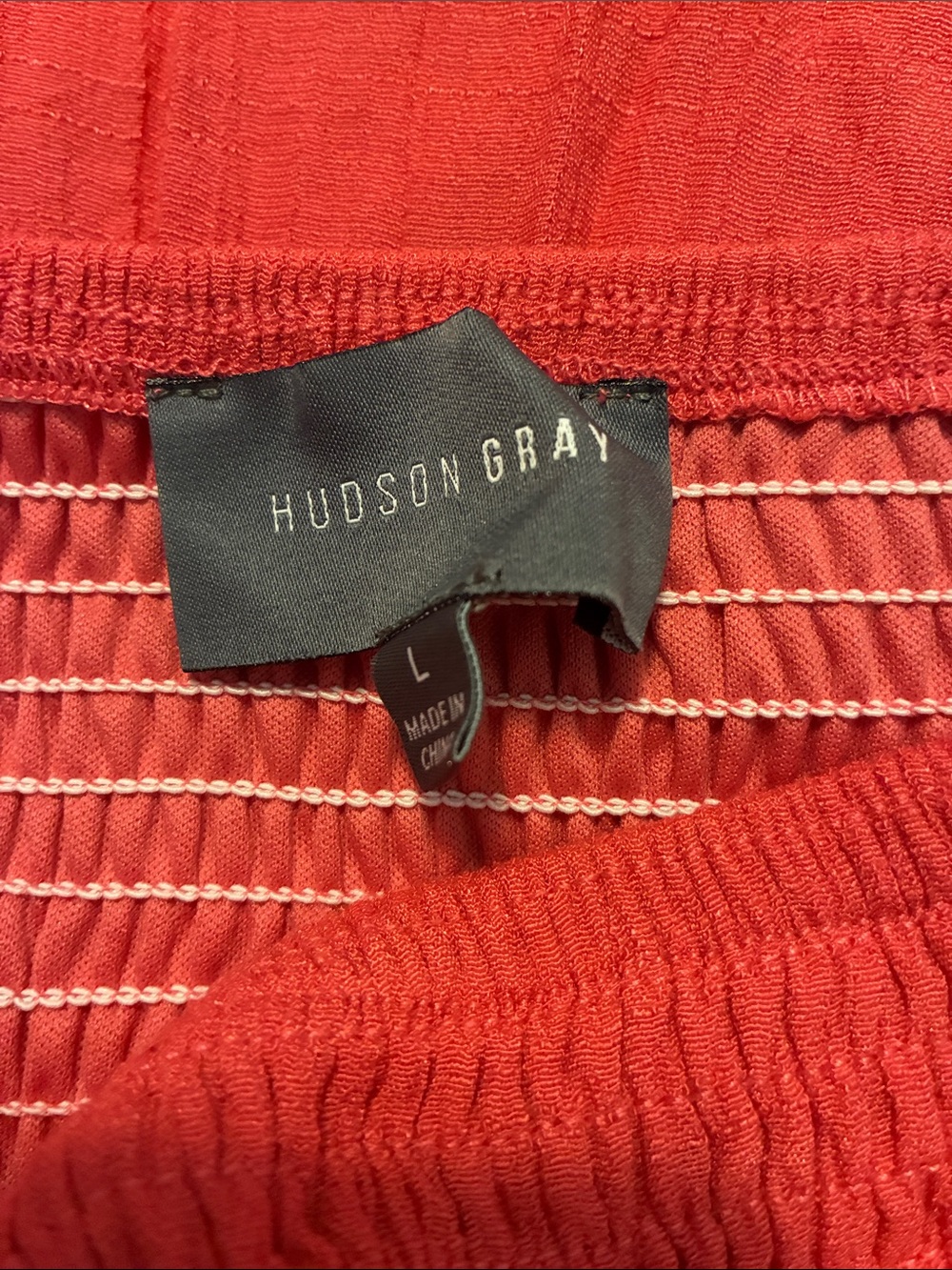 Hudson Gray NWT Smocked Strapless Maxi Dress in Coral Red - Picture 5 of 5
